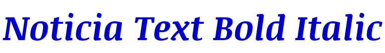 Noticia Text Bold Italic шрифт
